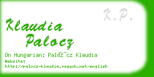 klaudia palocz business card